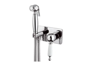 CANTERBURY - Wall-mounted single handle steel bidet mixer with spray _ Gaia Mobili